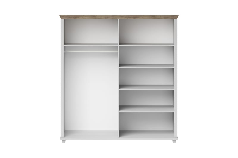 Vaatekaappi Drumin 62x108 cm - Tuhkanharmaa/Luonnonväri - Säilytys - Vaatesäilytys - Vaatekaappi