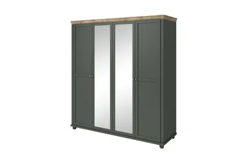 Vaatekaappi Drumin 62x108 cm - Vihreä/Luonnonväri - Säilytys - Vaatesäilytys - Vaatekaappi