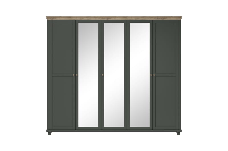Vaatekaappi Drumin 62x154 cm - Vihreä/Luonnonväri - Säilytys - Vaatesäilytys - Vaatekaappi