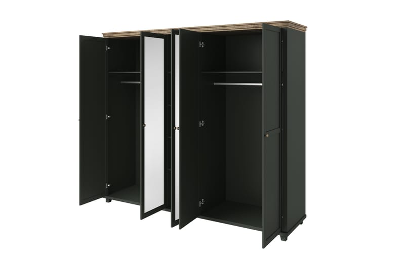 Vaatekaappi Drumin 62x154 cm - Vihreä/Luonnonväri - Säilytys - Vaatesäilytys - Vaatekaappi