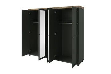 Vaatekaappi Drumin 62x154 cm - Vihreä/Luonnonväri - Säilytys - Vaatesäilytys - Vaatekaappi