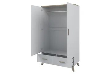 Vaatekaappi Dudley 110 cm - Luonnonväri/Musta - Säilytys - Vaatesäilytys - Vaatekaappi