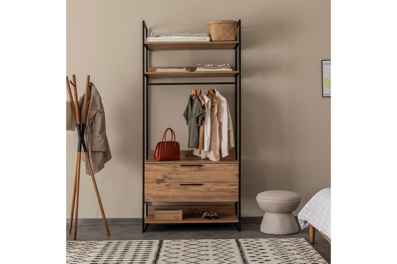 Vaatekaappi Dynamica 104x52 cm - Luonnonväri - Säilytys - Vaatesäilytys - Vaatekaappi