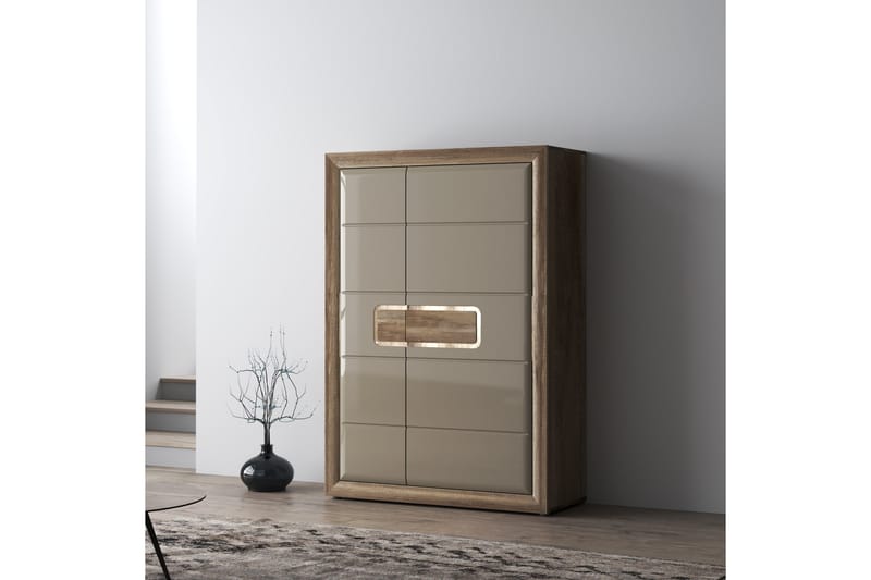 Vaatekaappi Edirne 42x109 cm - Beige/Ruskea - Säilytys - Vaatesäilytys - Vaatekaappi