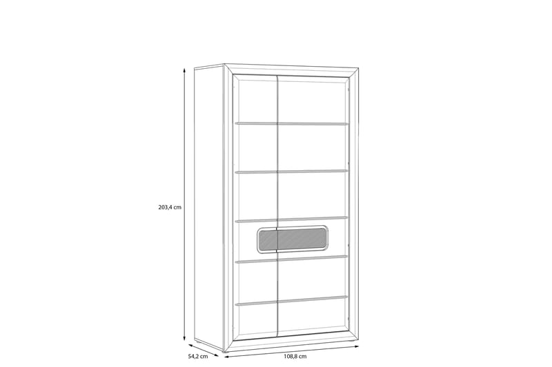 Vaatekaappi Edirne 55x109 cm - Beige/Ruskea - Säilytys - Vaatesäilytys - Vaatekaappi