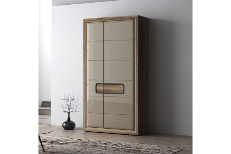 Vaatekaappi Edirne 55x109 cm - Beige/Ruskea - Säilytys - Vaatesäilytys - Vaatekaappi