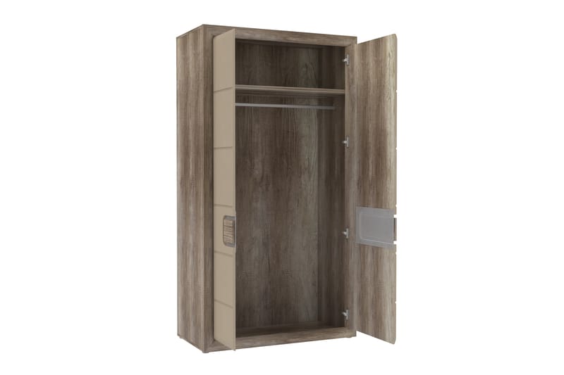 Vaatekaappi Edirne 55x109 cm - Beige/Ruskea - Säilytys - Vaatesäilytys - Vaatekaappi