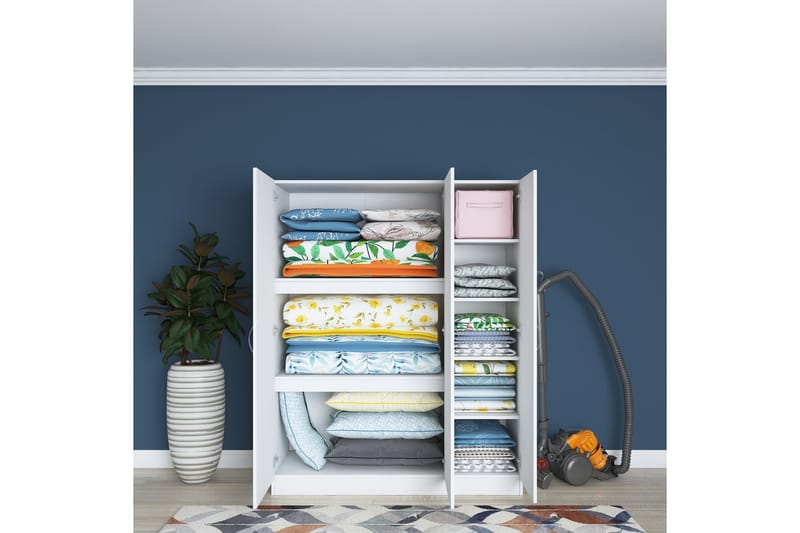 Vaatekaappi Farmdon 55x145 cm - Valkoinen - Säilytys - Vaatesäilytys - Vaatekaappi