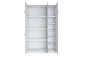 Vaatekaappi Farmdon 6 Kaappia 55x145 cm - Valkoinen - Säilytys - Vaatesäilytys - Vaatekaappi