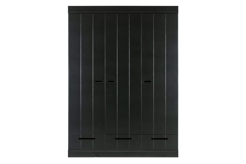 Vaatekaappi Floella 140x53 cm 3 ovea - Mänty/Musta - Säilytys - Vaatesäilytys - Vaatekaappi