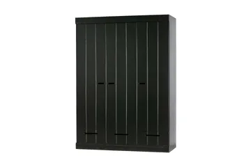 Vaatekaappi Floella 140x53 cm 3 ovea - Mänty/Musta - Säilytys - Vaatesäilytys - Vaatekaappi