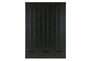 Vaatekaappi Floella 140x53 cm 3 ovea - Mänty/Musta - Säilytys - Vaatesäilytys - Vaatekaappi