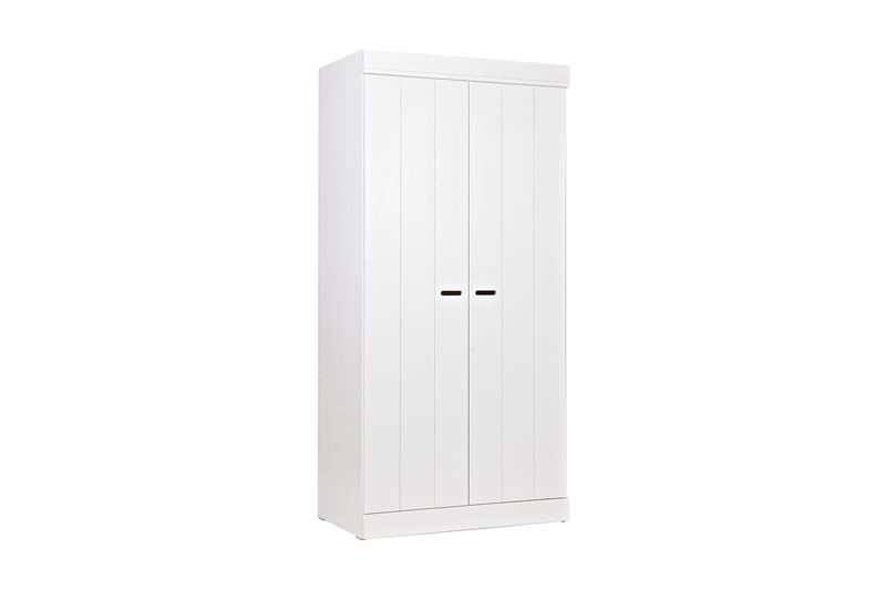 Vaatekaappi Floella 94 cm 2 ovea - Valkoinen Mänty - Säilytys - Vaatesäilytys - Vaatekaappi