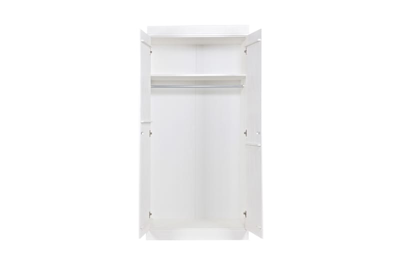 Vaatekaappi Floella 94 cm 2 ovea - Valkoinen Mänty - Säilytys - Vaatesäilytys - Vaatekaappi