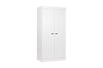 Vaatekaappi Floella 94 cm 2 ovea - Valkoinen Mänty - Säilytys - Vaatesäilytys - Vaatekaappi