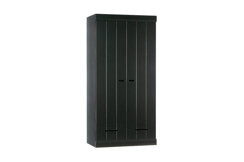 Vaatekaappi Floella 94x53 cm 2 ovea - Mänty/Musta - Säilytys - Vaatesäilytys - Vaatekaappi