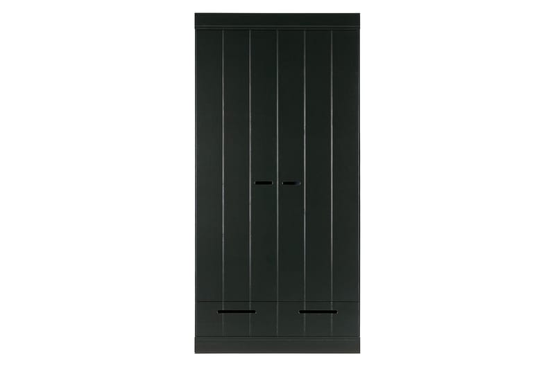 Vaatekaappi Floella 94x53 cm 2 ovea - Mänty/Musta - Säilytys - Vaatesäilytys - Vaatekaappi