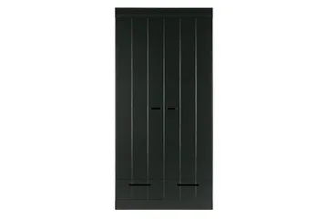 Vaatekaappi Floella 94x53 cm 2 ovea - Mänty/Musta - Säilytys - Vaatesäilytys - Vaatekaappi