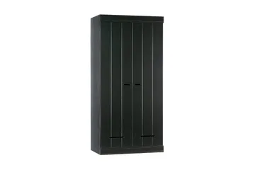 Vaatekaappi Floella 94x53 cm 2 ovea - Mänty/Musta - Säilytys - Vaatesäilytys - Vaatekaappi