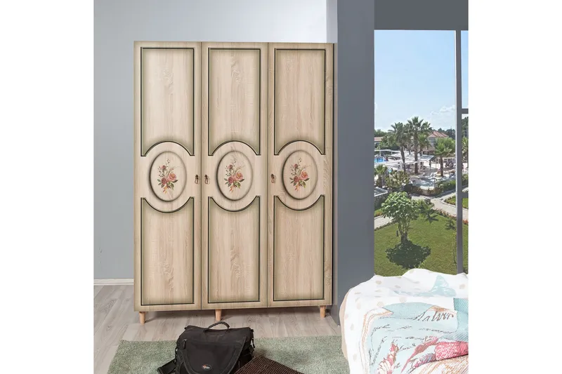 Vaatekaappi Gillberga 135 cm - Ruskea - Säilytys - Vaatesäilytys - Vaatekaappi