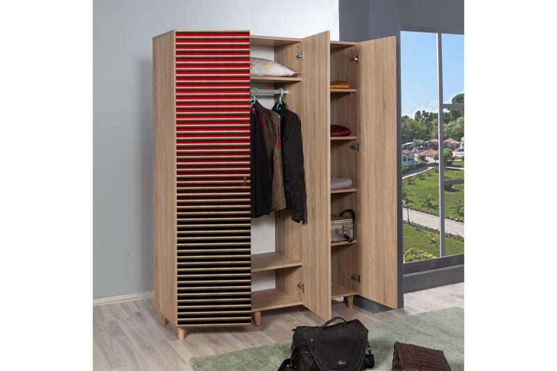 Vaatekaappi Gillberga 135 cm - Ruskea - Säilytys - Vaatesäilytys - Vaatekaappi