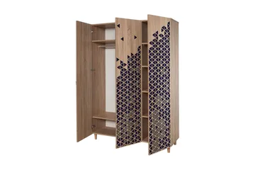 Vaatekaappi Gillberga 135 cm - Ruskea/Sininen - Säilytys - Kaappi - Säilytyskaappi