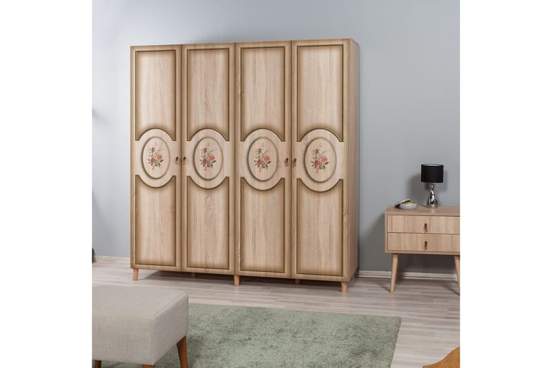 Vaatekaappi Gillberga 180 cm - Ruskea - Säilytys - Vaatesäilytys - Vaatekaappi