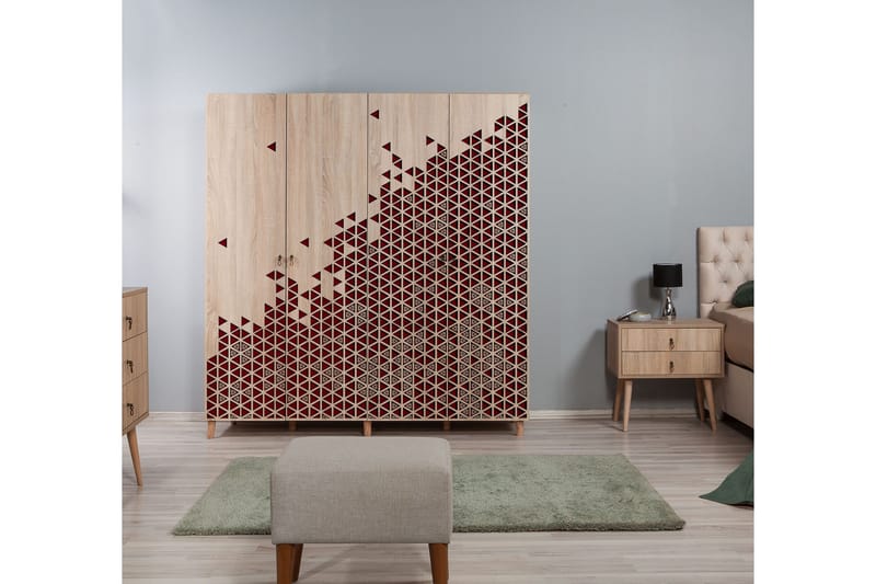 Vaatekaappi Gillberga 180 cm - Ruskea - Säilytys - Vaatesäilytys - Vaatekaappi