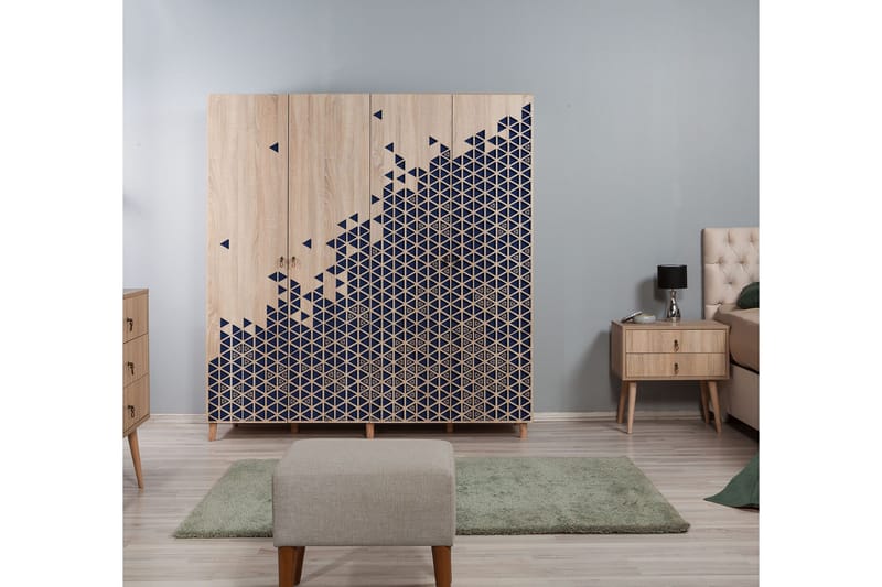 Vaatekaappi Gillberga 180 cm - Ruskea/Liila - Säilytys - Vaatesäilytys - Vaatekaappi