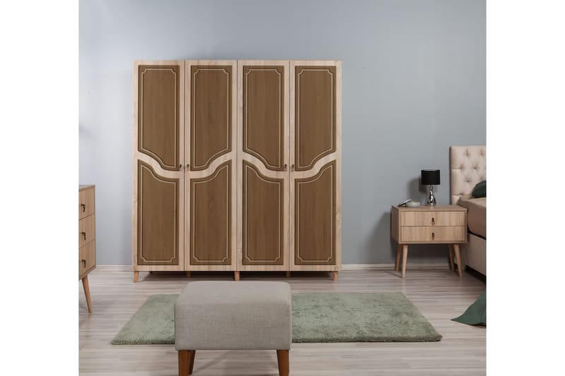 Vaatekaappi Gillberga 180 cm - Ruskea/Oranssi - Säilytys - Vaatesäilytys - Vaatekaappi