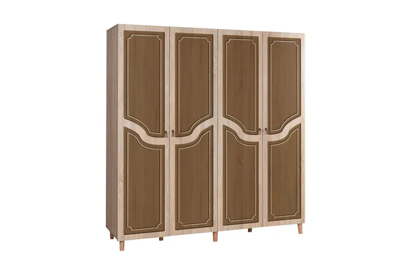 Vaatekaappi Gillberga 180 cm, Ruskea/Oranssi