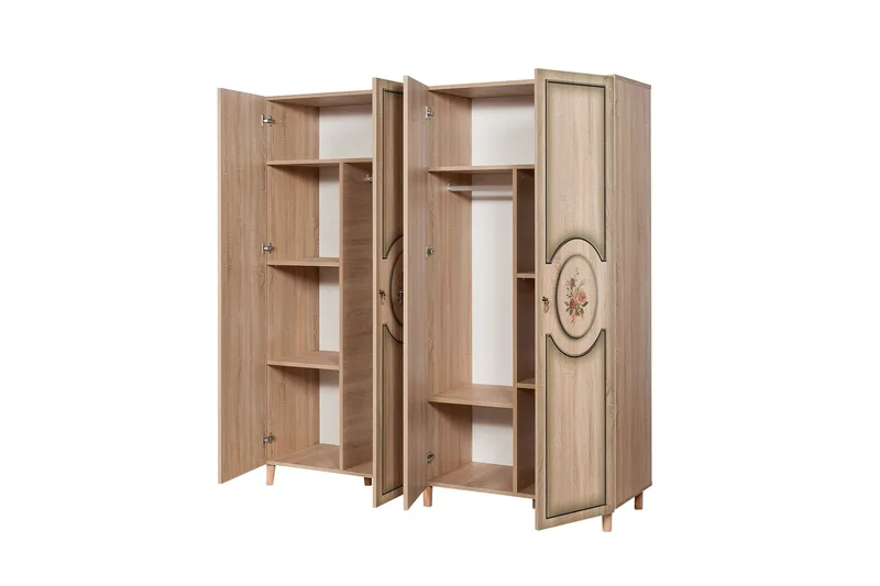 Vaatekaappi Gillberga 180 cm - Tammi/Ruskea - Säilytys - Vaatesäilytys - Vaatekaappi