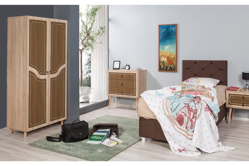 Vaatekaappi Gillberga 90 cm - Ruskea - Säilytys - Vaatesäilytys - Vaatekaappi