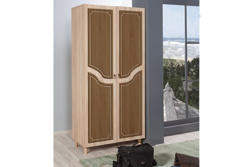 Vaatekaappi Gillberga 90 cm - Ruskea - Säilytys - Vaatesäilytys - Vaatekaappi