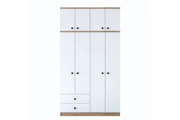 Vaatekaappi Goianira 120 cm - Pähkinä/Valkoinen - Säilytys - Vaatesäilytys - Vaatekaappi