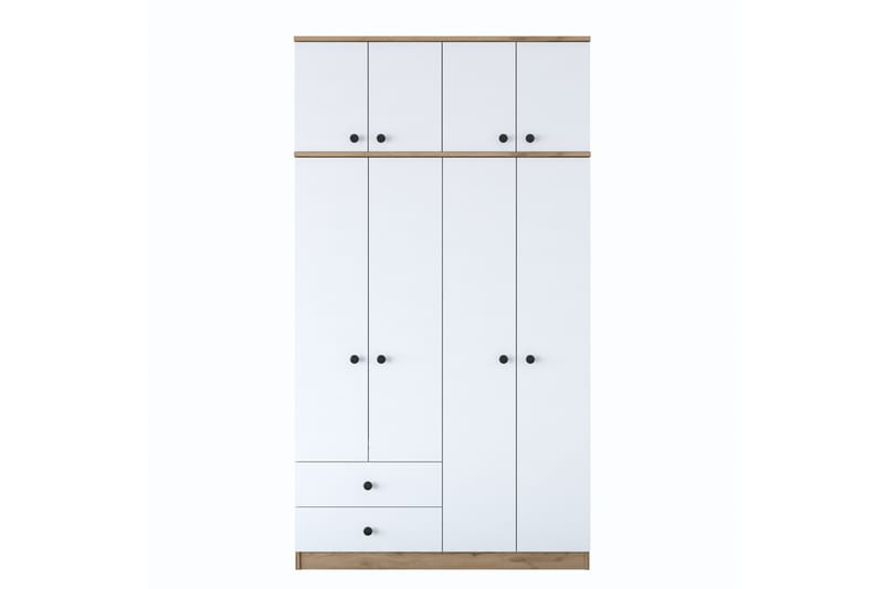 Vaatekaappi Goianira 120 cm - Pähkinä/Valkoinen - Säilytys - Vaatesäilytys - Vaatekaappi