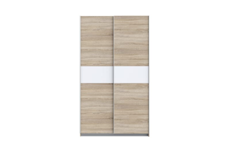 Vaatekaappi Grassle 62x121 cm - Valkoinen/Ruskea/Harmaa - Säilytys - Vaatesäilytys - Vaatekaappi