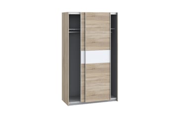 Vaatekaappi Grassle 62x121 cm - Valkoinen/Ruskea/Harmaa - Säilytys - Vaatesäilytys - Vaatekaappi