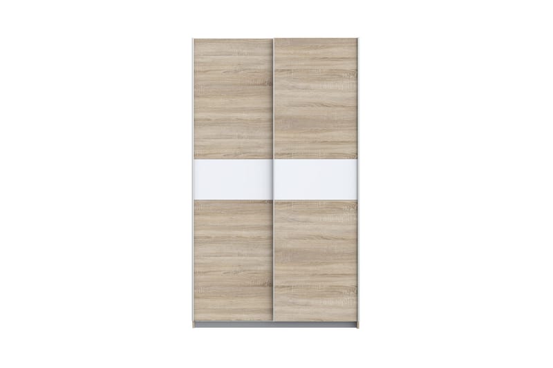 Vaatekaappi Grassle 62x121 cm - Valkoinen/Ruskea/Harmaa - Säilytys - Vaatesäilytys - Vaatekaappi