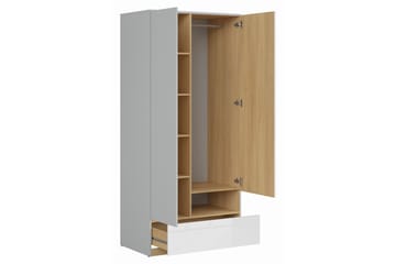 Vaatekaappi Hagelsrum 55 cm - V.harmaa/Puu/Luonnonväri/Valk - Säilytys - Vaatesäilytys - Vaatekaappi