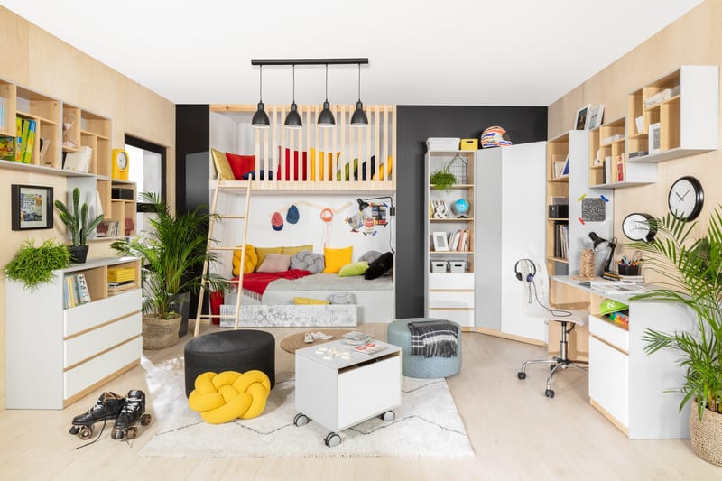 Vaatekaappi Hagelsrum - Harmaa - Säilytys - Vaatesäilytys - Vaatekaappi - Kulmavaatekaappi