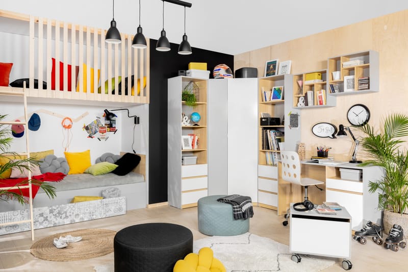 Vaatekaappi Hagelsrum - Harmaa - Säilytys - Vaatesäilytys - Vaatekaappi - Kulmavaatekaappi