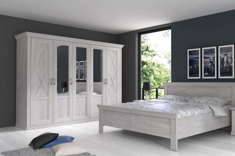 Vaatekaappi Hareholme 255 cm - Valkoinen - Säilytys - Vaatesäilytys - Vaatekaappi