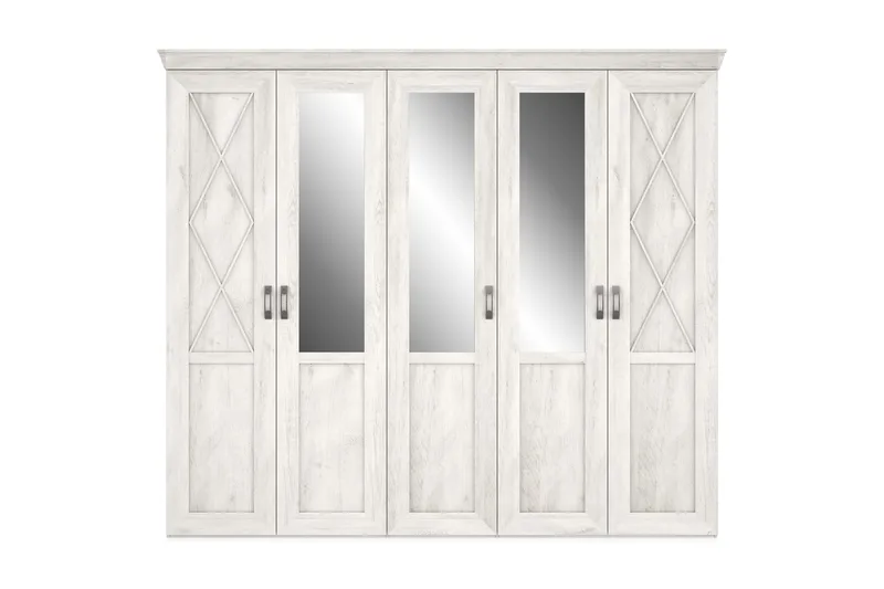 Vaatekaappi Hareholme 255 cm, Valkoinen