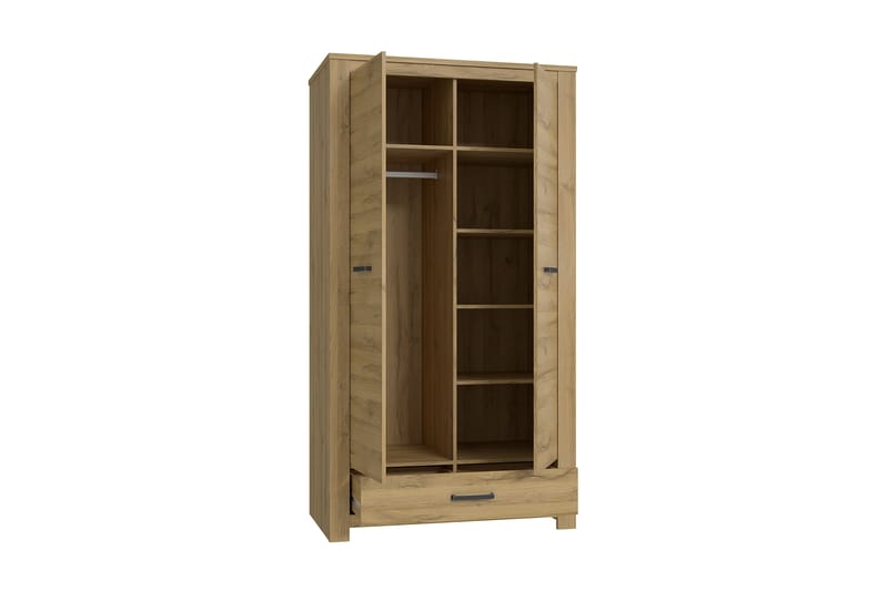 Vaatekaappi Hemdean 60x107 cm - Ruskea - Säilytys - Vaatesäilytys - Vaatekaappi