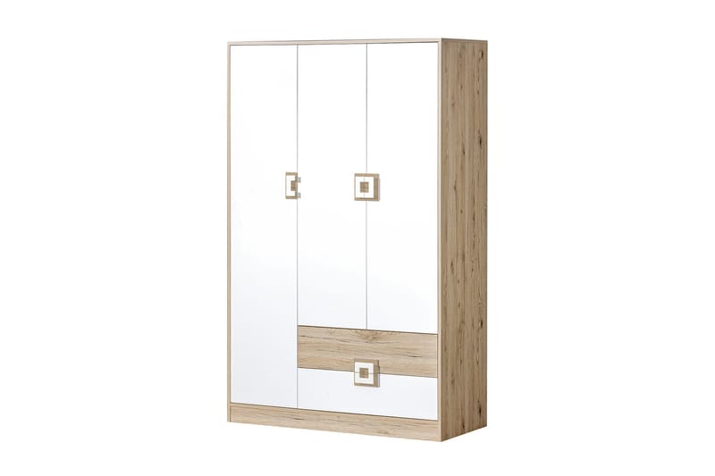 Vaatekaappi Hermanboda 120x50x190 cm - Beige/Valkoinen - Säilytys - Vaatesäilytys - Vaatekaappi
