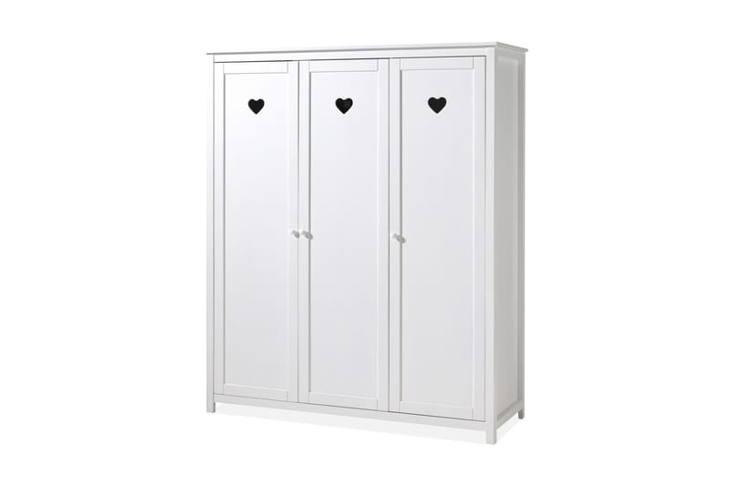 Vaatekaappi Hokeby 3 ovea, Valkoinen