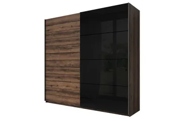 Vaatekaappi Jorbes 61x200 cm - Tiikki/Musta - Säilytys - Vaatesäilytys - Vaatekaappi