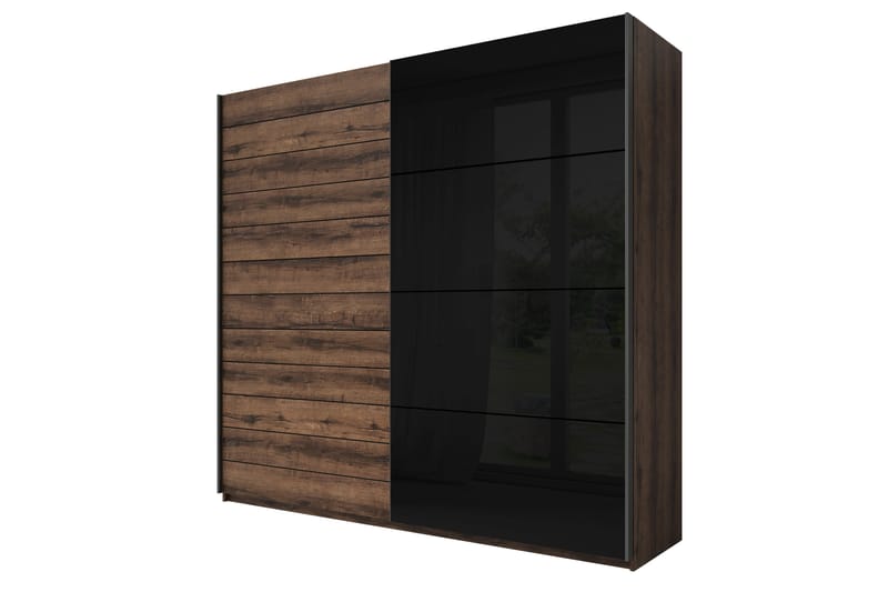 Vaatekaappi Jorbes 61x221 cm - Tiikki/Musta - Säilytys - Vaatesäilytys - Vaatekaappi