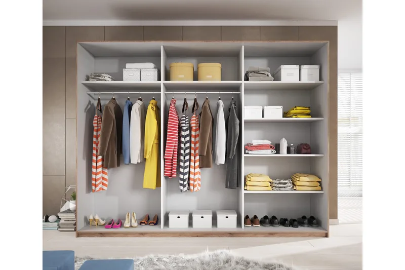 Vaatekaappi Jorbes 61x270 cm - Tiikki/Musta - Säilytys - Vaatesäilytys - Vaatekaappi